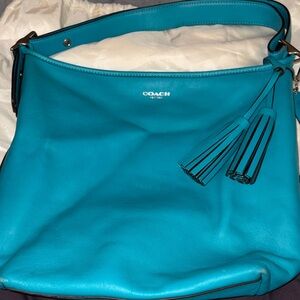 Coach Tourmaine/Robin’s Egg tote with tassels